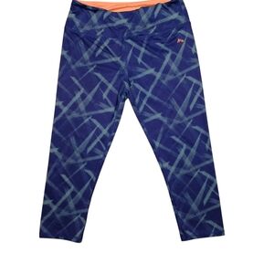 RBX Blue And Teal Geometric Leggings